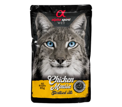 Chicken Mousse for Sterilized Cats, 24 x 85 g Pouches